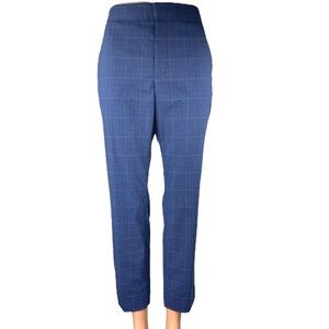 Zara Navy Checkered Trousers